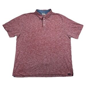 (Flaws Holes) Faherty Men's XXL Polo Shirt Single Pocket Red